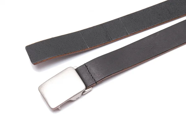 ヨウジヤマモト プールオムYohji Yamamoto POUR HOMME レザーガチャベルト  黒茶 K-101681_004