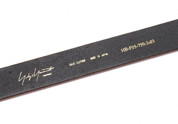 ヨウジヤマモト プールオムYohji Yamamoto POUR HOMME レザーガチャベルト  黒茶 K-101681_008