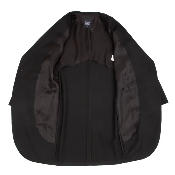 リミフゥLIMI feu ウールギャバモーニングロングジャケット 黒S K-101682_010