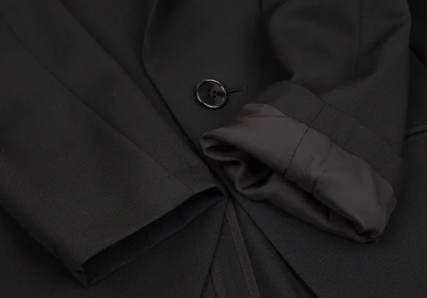 リミフゥLIMI feu ウールギャバモーニングロングジャケット 黒S K-101682_006