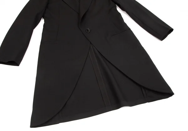 リミフゥLIMI feu ウールギャバモーニングロングジャケット 黒S K-101682_007