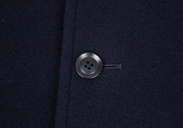 ワイズY's エアリーモッサロングリブ襟コート ネイビー2 (K-101687)