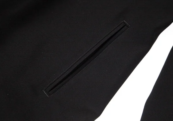ヨウジヤマモト ファムYohji Yamamoto FEMME 裾裁ち切りアシンメトリーウールロングジャケット 黒1 K-101691_010