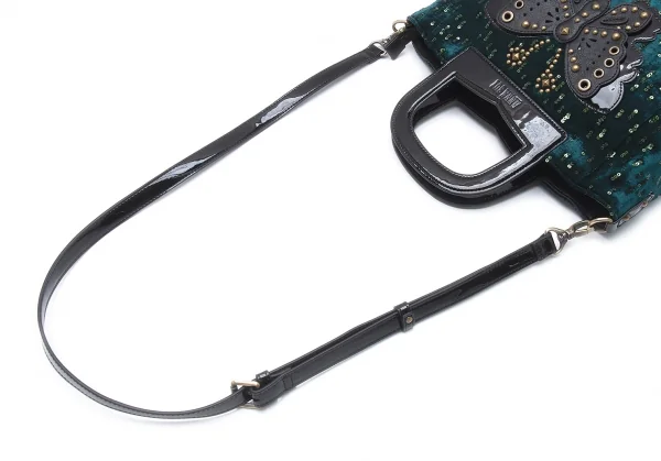 アナスイANNASUI バタフライデコ2WAYバッグ ブルーグリーン K-101694_010