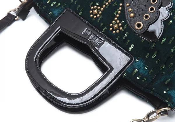 アナスイANNASUI バタフライデコ2WAYバッグ ブルーグリーン K-101694_011