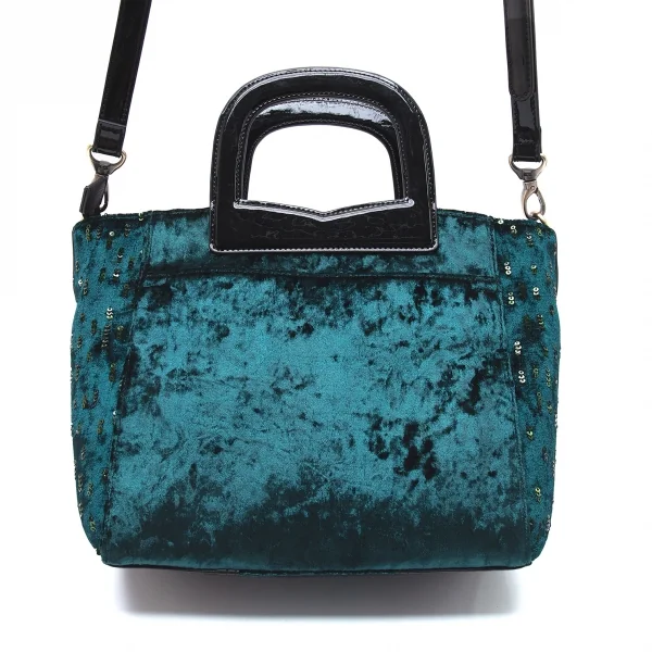 アナスイANNASUI バタフライデコ2WAYバッグ ブルーグリーン K-101694_007