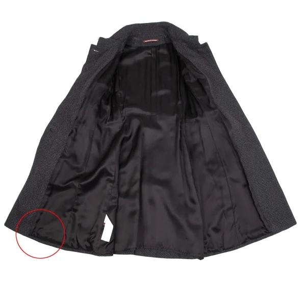 コントワーデコトニエCOMPTOIR DES COTONNIERS ハウンドトゥースフライフロントコート グレー34 K-101699_012