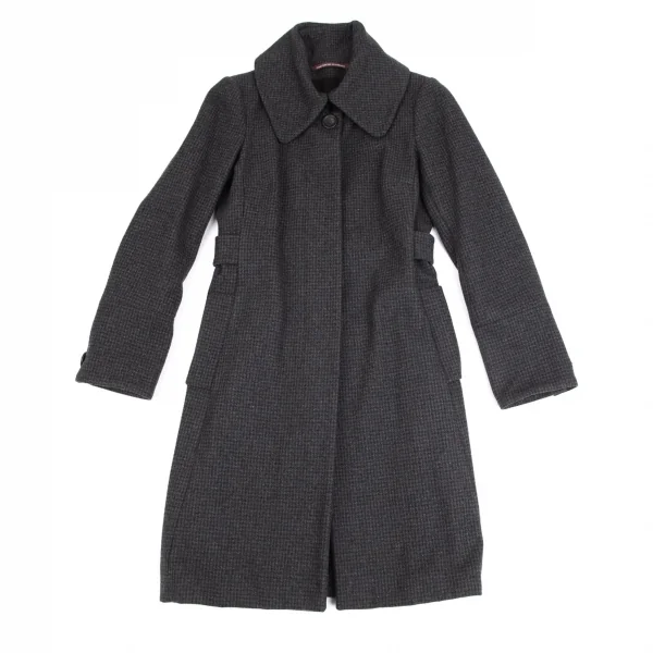 コントワーデコトニエCOMPTOIR DES COTONNIERS ハウンドトゥースフライフロントコート グレー34 K-101699_002
