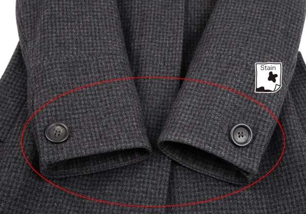 コントワーデコトニエCOMPTOIR DES COTONNIERS ハウンドトゥースフライフロントコート グレー34 K-101699_007