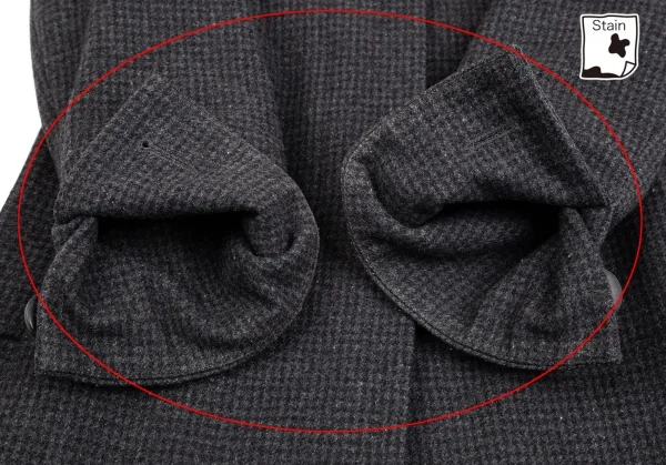 コントワーデコトニエCOMPTOIR DES COTONNIERS ハウンドトゥースフライフロントコート グレー34 K-101699_008