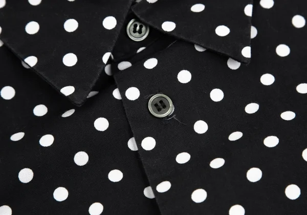ブラックコムデギャルソンBLACK COMME des GARCONSドットクレイジーパターンシャツ 黒白M K-101701_010