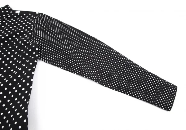 ブラックコムデギャルソンBLACK COMME des GARCONSドットクレイジーパターンシャツ 黒白M K-101701_011