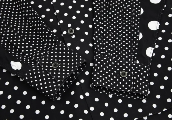 ブラックコムデギャルソンBLACK COMME des GARCONSドットクレイジーパターンシャツ 黒白M K-101701_012
