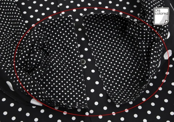 ブラックコムデギャルソンBLACK COMME des GARCONSドットクレイジーパターンシャツ 黒白M K-101701_013