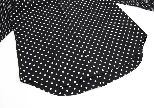 ブラックコムデギャルソンBLACK COMME des GARCONSドットクレイジーパターンシャツ 黒白M K-101701_014
