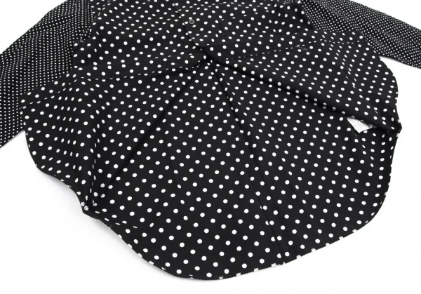 ブラックコムデギャルソンBLACK COMME des GARCONSドットクレイジーパターンシャツ 黒白M K-101701_015