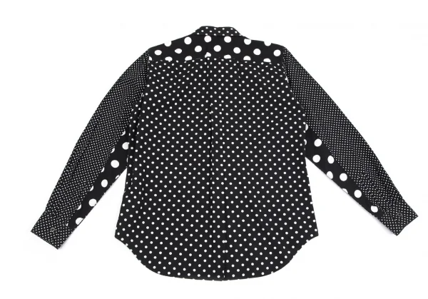 ブラックコムデギャルソンBLACK COMME des GARCONSドットクレイジーパターンシャツ 黒白M K-101701_016