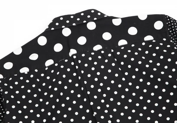 ブラックコムデギャルソンBLACK COMME des GARCONSドットクレイジーパターンシャツ 黒白M K-101701_017