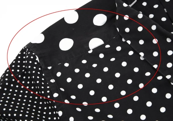 ブラックコムデギャルソンBLACK COMME des GARCONSドットクレイジーパターンシャツ 黒白M K-101701_004