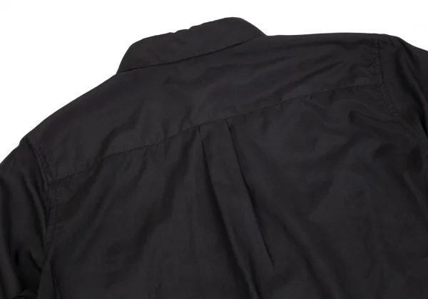 コムコム コムデギャルソンCOMME des GARCONS 袖裁ち切りフリルデザインロングシャツ 黒S K-101703_014