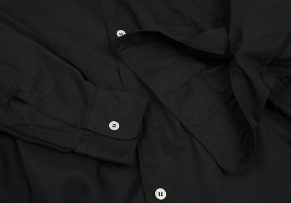 コムコム コムデギャルソンCOMME des GARCONS 袖裁ち切りフリルデザインロングシャツ 黒S K-101703_008