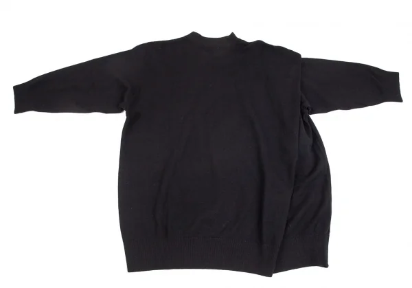 イッセイミヤケISSEY MIYAKEアシンメトリーワイドニットセーター 黒M K-101731_015