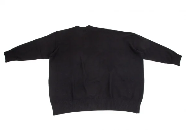 イッセイミヤケISSEY MIYAKEアシンメトリーワイドニットセーター 黒M K-101731_016
