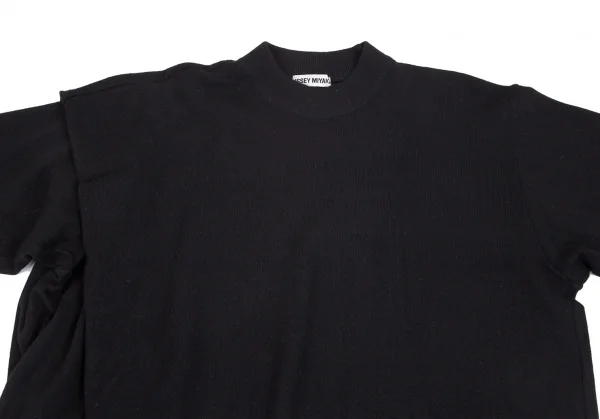 イッセイミヤケISSEY MIYAKEアシンメトリーワイドニットセーター 黒M K-101731_003