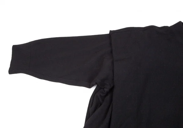 イッセイミヤケISSEY MIYAKEアシンメトリーワイドニットセーター 黒M K-101731_004