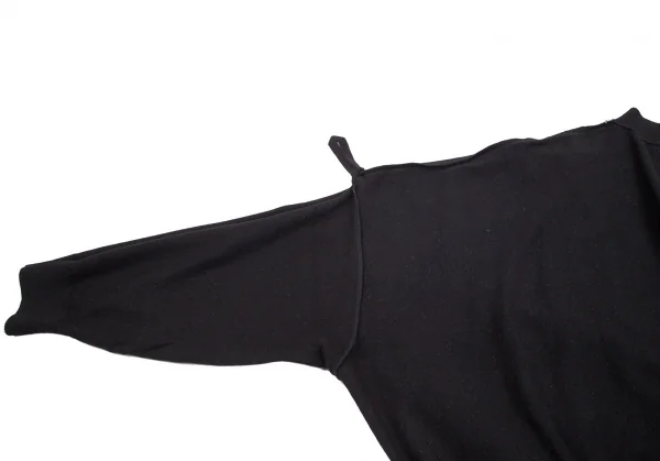 イッセイミヤケISSEY MIYAKEアシンメトリーワイドニットセーター 黒M K-101731_006