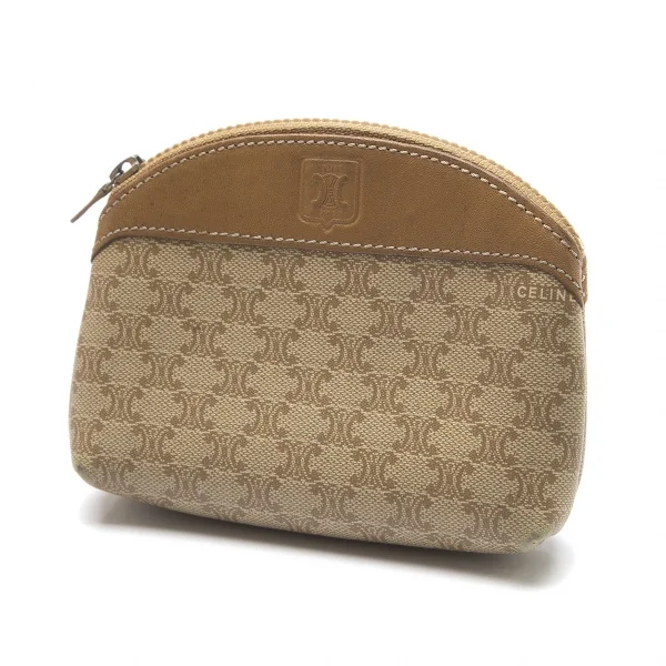 セリーヌCELINE オールドセリーヌマカダムコインケース 茶ベージュ K-101752_001