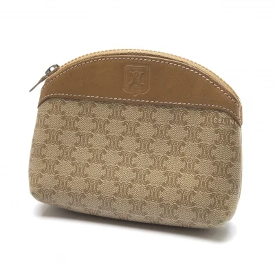 セリーヌCELINE オールドセリーヌマカダムコインケース 茶ベージュ