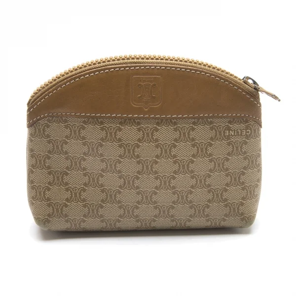 セリーヌCELINE オールドセリーヌマカダムコインケース 茶ベージュ K-101752_003