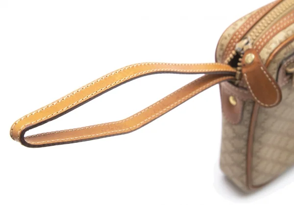 セリーヌCELINE オールドセリーヌマカダムクラッチバッグ 茶ベージュ K-101753_014