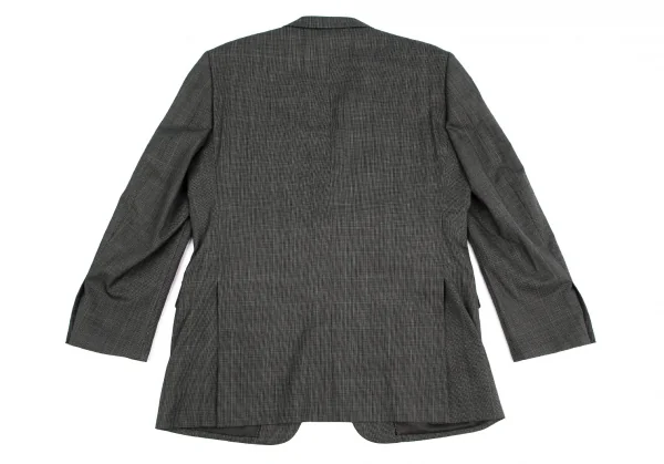 クリツィアB.byKRIZIA ウールグレンチェック2Bジャケット グレー黒L位 K-101763_013