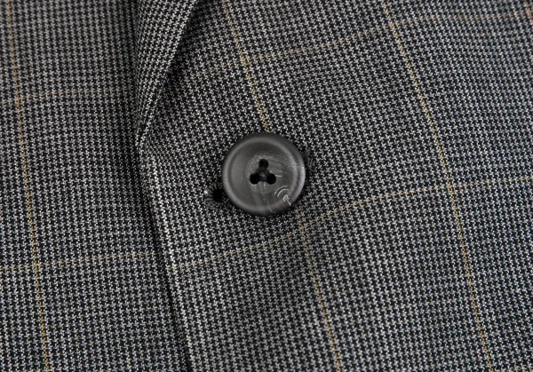 クリツィアB.byKRIZIA ウールグレンチェック2Bジャケット グレー黒L位 K-101763_008