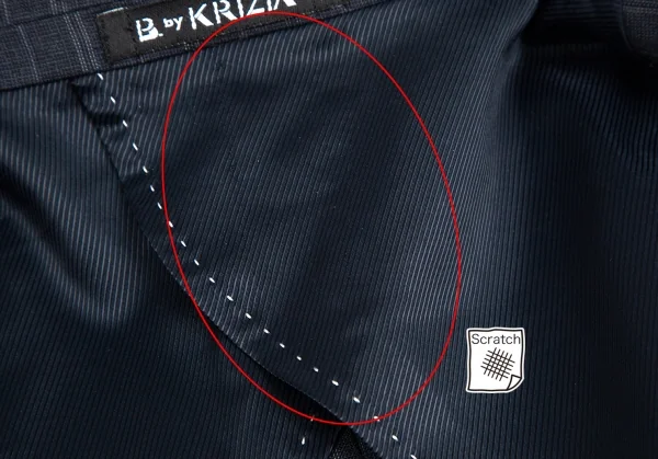 クリツィアB.byKRIZIA ウールストライプ2Bジャケット チャコールL位 K-101769_010