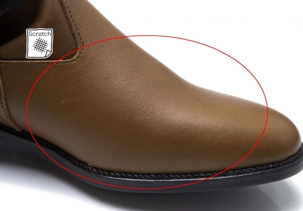 ワイズY's レザーヒールバックジップブーツ 茶3（24.5位） K-101774_013