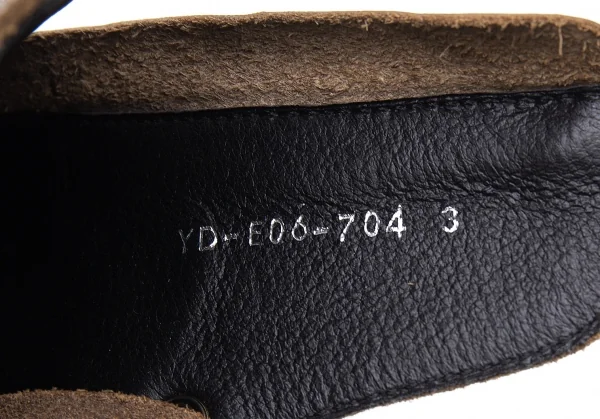 ワイズY's レザーヒールバックジップブーツ 茶3（24.5位） K-101774_015