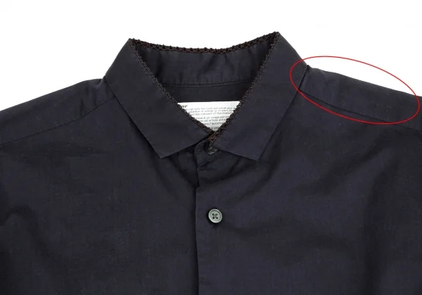 カラーkolor コットンリヨセル襟デザインシャツ 紺1 K-101779_002