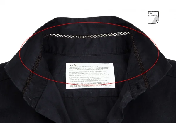 カラーkolor コットンリヨセル襟デザインシャツ 紺1 K-101779_004