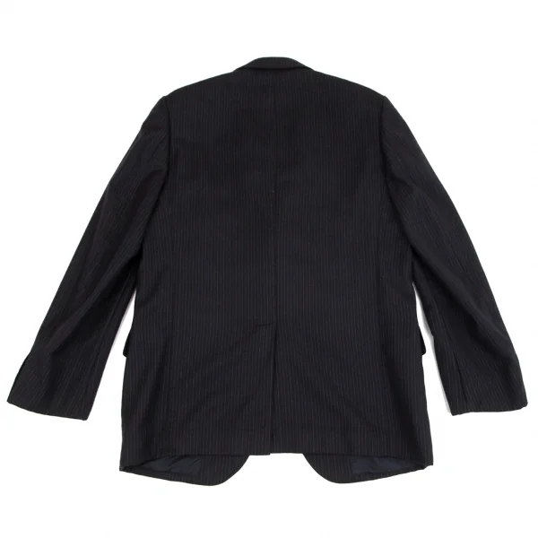 コムデギャルソン オムCOMME des GARCONS HOMME ウールストライプジャケット 紺S K-101784_016