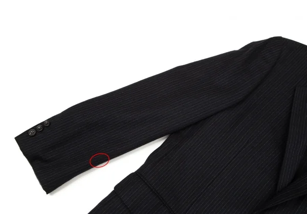 コムデギャルソン オムCOMME des GARCONS HOMME ウールストライプジャケット 紺S K-101784_005