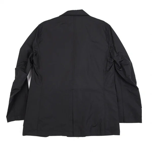 ラムhLam ナイロン中綿フライフロントダブルジップミリタリージャケット 黒M K-101789_015