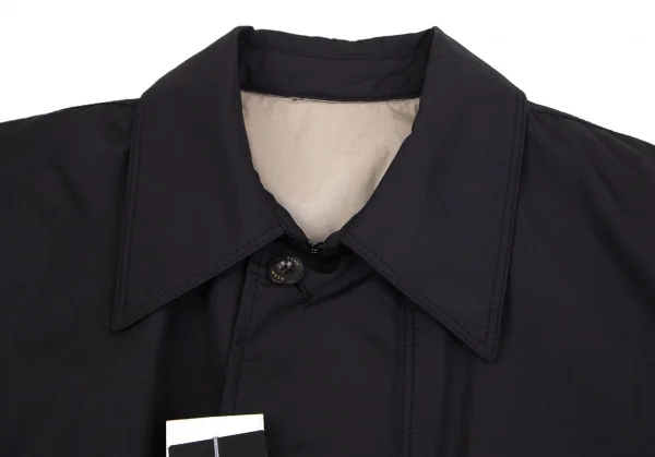 ラムhLam ナイロン中綿フライフロントダブルジップミリタリージャケット 黒M K-101789_002