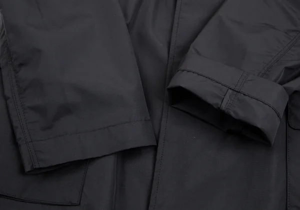 ラムhLam ナイロン中綿フライフロントダブルジップミリタリージャケット 黒M K-101789_008