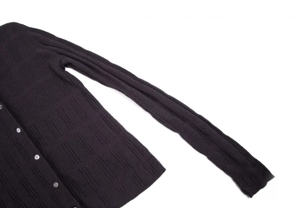 プラダ PRADA ウールリブニットカーディガン 紫38 K-101793_006