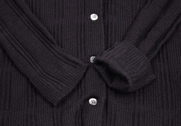 プラダ PRADA ウールリブニットカーディガン 紫38 K-101793_007