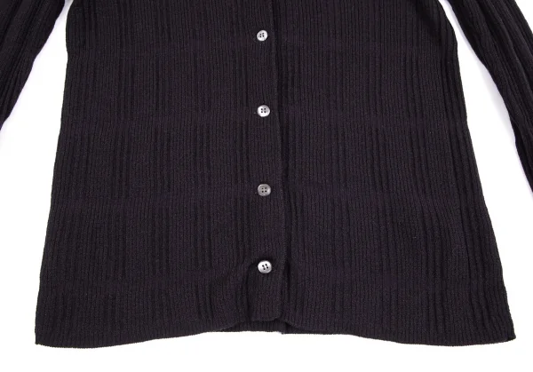 プラダ PRADA ウールリブニットカーディガン 紫38 K-101793_008