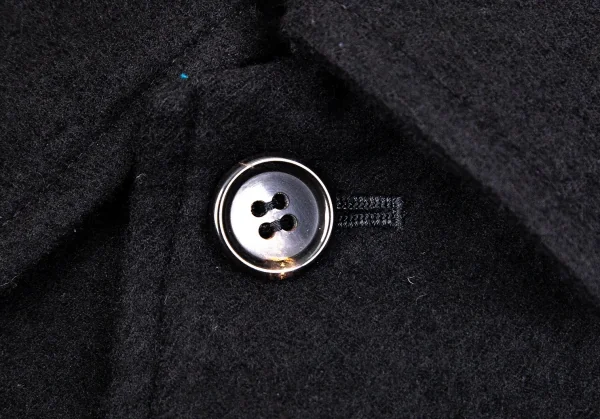 コムデギャルソン オムCOMME des GARCONS HOMME 裏テープパイピンクデザインウールコート 黒S K-101803_005